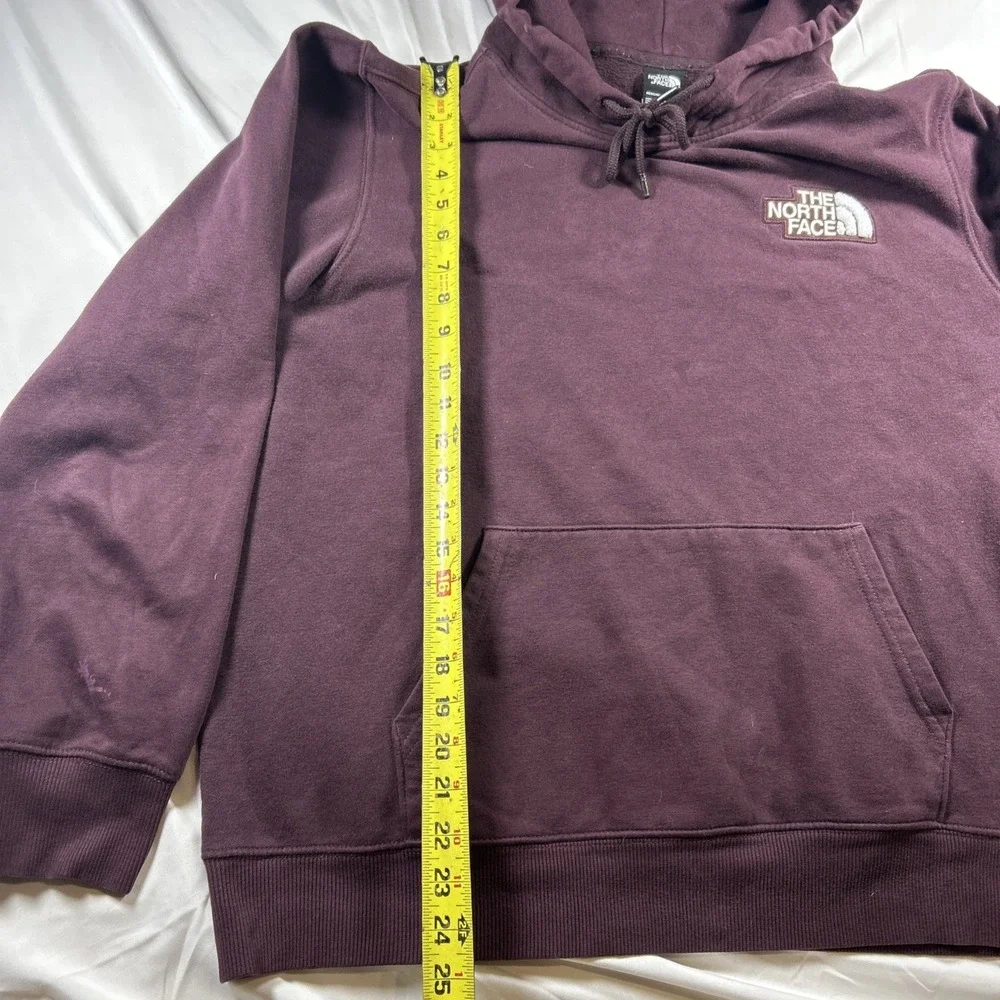 The North Face Maroon Men's Size large Distressed Camping Hoodie Stains See Desc